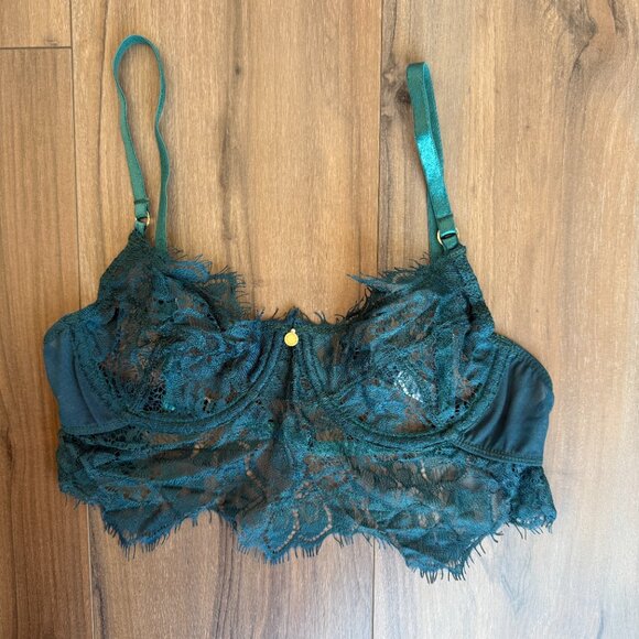 Gooseberry Intimates “Be Mine” Emerald Bra & Briefs Set – S – NWT - Picture 7 of 8